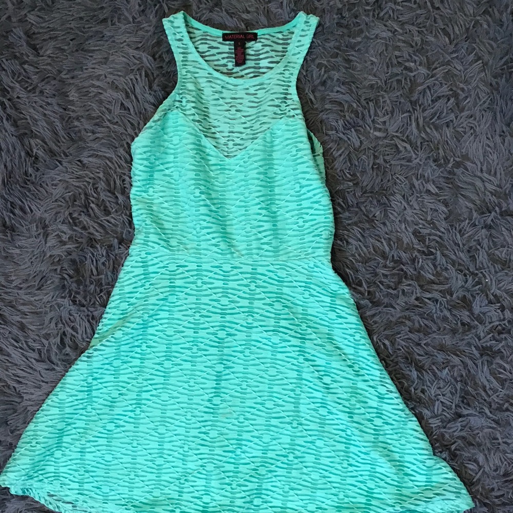 High Neck Sheer Skater Dress